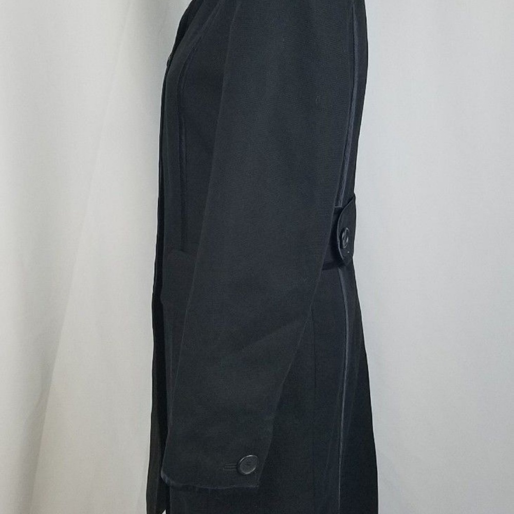 Banana republic M black trench coat peacoat jacket - Picture 5 of 7